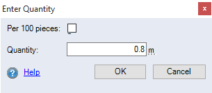 Enter Quantity Dialog