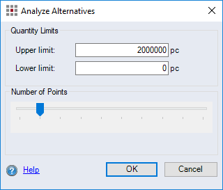 Alternative analysis report dialog