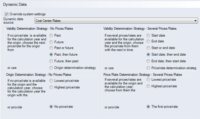Dynamic Data Interface, Project Settings