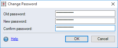 Change Password dialog