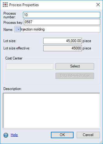 Process - Properties dialog