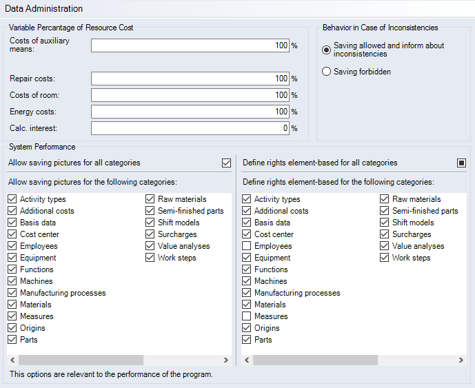 Data Administration Interface