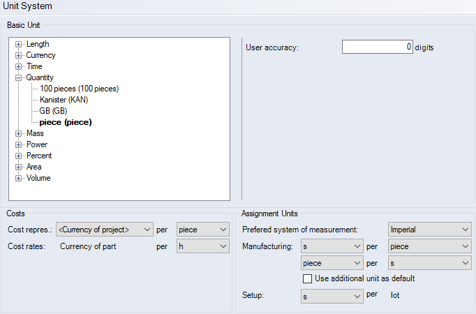 Unit System Interface