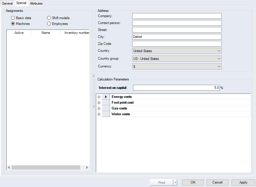 Origin, Special Tab