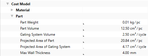 Cost Model - Injection Molding